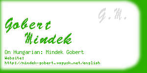 gobert mindek business card